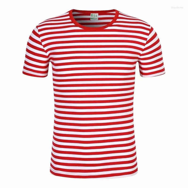 

Men' T Shirts O-Neck Cotton Tee 2023 Spring Summer Casual Short Sleeve Shirt Men Brand Clothing Red White Striped T-Shirt Homme -3XL, Black