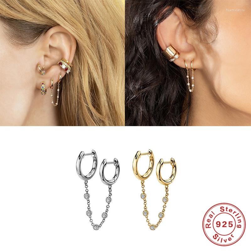 

Dangle Earrings YPAY 1 PC Genuine 925 Sterling Silver Long Tassel Pendant With Zircon Drop For Women Fine Jewelry YME942