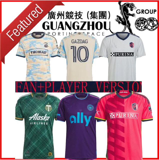 

2023 Philadelphia Union soccer jerseys PORtLAND GAZDAG 10 TIMBERS GLESNES 5 away 23 24 football shirts WILLIAMSON EVANDER Charlotte FC player version St. L ouis City, St. l ouis city away