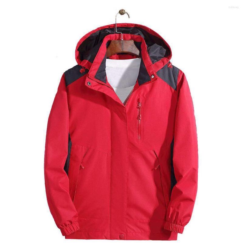 

Men' Jackets Outdoor Storm Jacket For Men And Women Couples Windproof Waterproof Loose Detachable Cap Windbreaker Hiking Jacke, Male