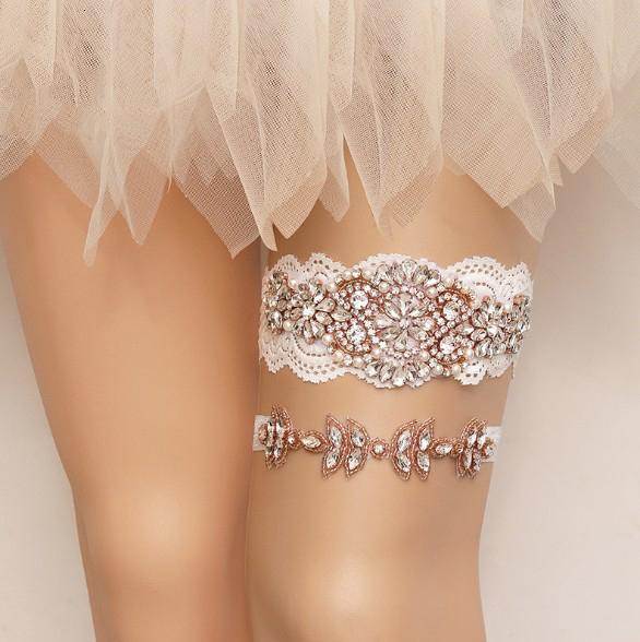 

Suspenders Vintage Wedding Garter Pearl s Leg Ring Sexy Garters Rose Gold Colour Thigh Bridal Accessories Bride Jewelry m238 230217