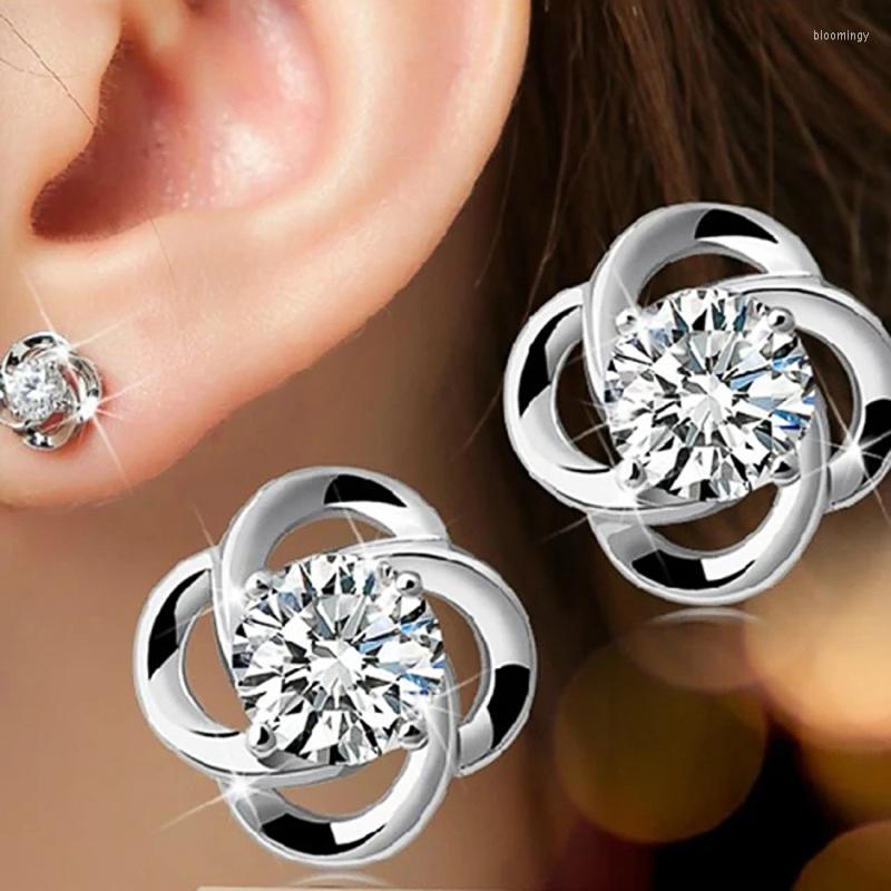 

Stud Earrings CAOSHI Trendy Shiny Crystal For Women Fashion Lady Wedding Jewelry Versatile Accessories Delicate Fresh Girl Gift