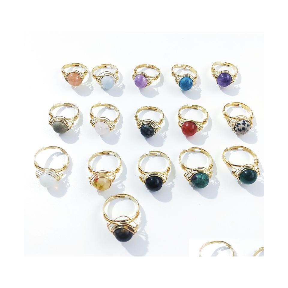 

Solitaire Ring Fashion Stone Handmade Gold Bohemian Jewelry Gift Rings For Women Birthday Party Adjustable Carshop2006 Drop Delivery Dhaxq