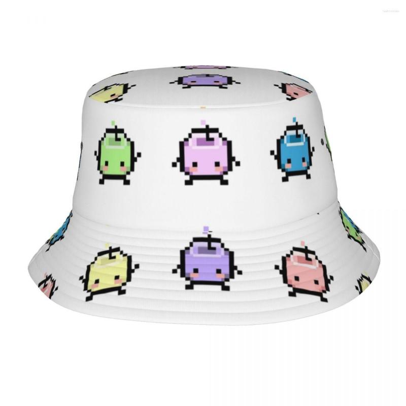 

Berets Stardew Valley Pastel Junimos Bucket Hats For Men Women Vocation Video Game Field Hat Sports Fishing Fisherman Panamka, Black