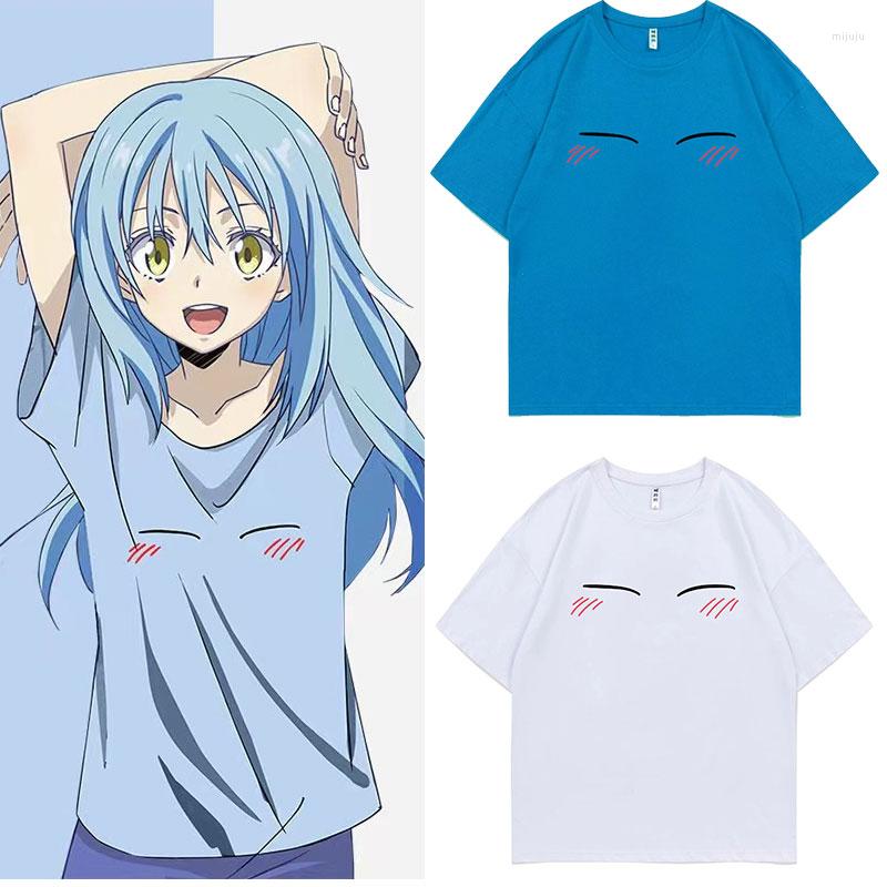 

Men's T Shirts Anime That Time I Got Reincarnated As A Slime Tshirt Rimuru Tempest Same Style Graphic Shirt Manga Men Women T-shirt Male, Red