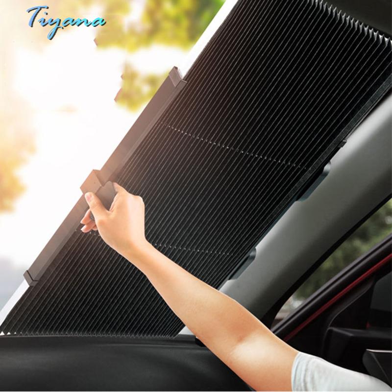 

Car Sunshade Auto Retractable Suction Cup Type Sun Shade Sunscreen Heat Insulation Front Visor Honeycomb Double Layer 5