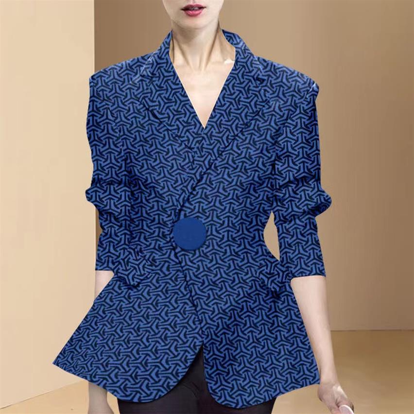 

Medigo-143 Womens Suits & Blazers fashion women suit designer clothes blazer with full letters 2022 spring new released tops2230, Blue