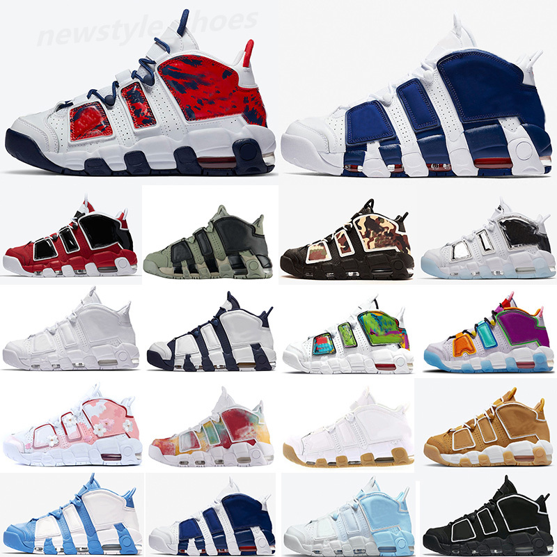 

MoreUptempo Uptempos Mens women Basketball Shoes Scottie Pippen New Pinstripe Camo What The Bulls Hoops Pack Peace Love Fuchsia Blast Laser Crimson TK06, #9