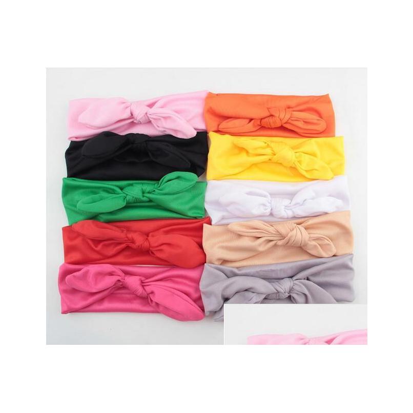 

Car Dvr Hair Accessories Baby Kids Girl Bow Headband Rabbit Ears Band Turban Knot Head Wrap Yh403 Drop Delivery Maternity Dhbwo, Please choose colors