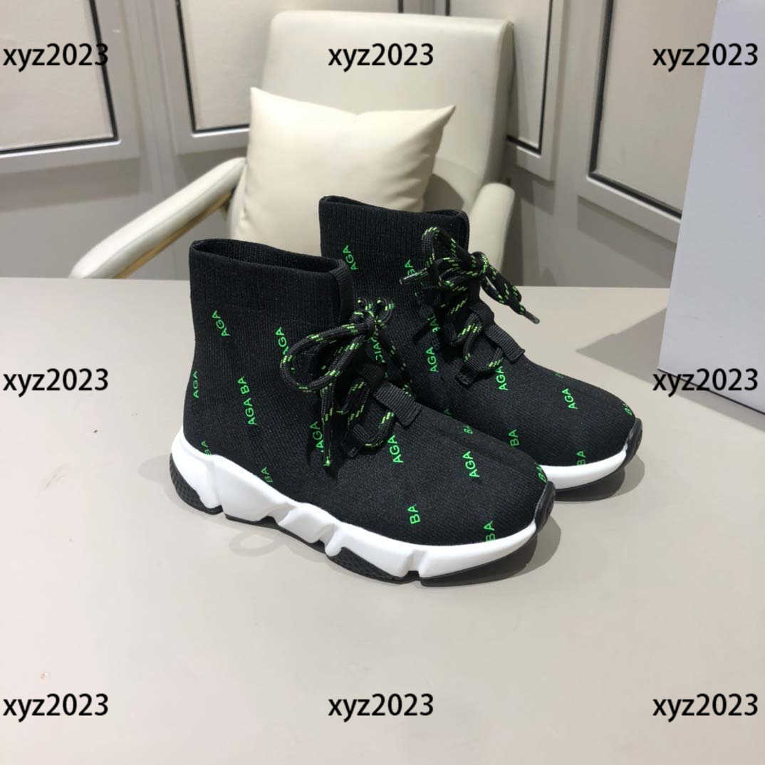 

Kids socks shoes Child Sneaker New Listing Lace up Box Packaging Striped letter print Spring Children's Size 26-35, Multi-color