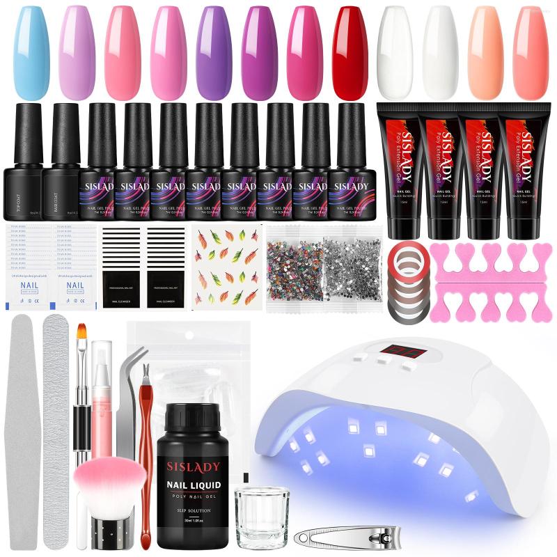 

Nail Art Kits Gel Polish And Extensions Full Set With Led Lamp Manicure Accessories Tools