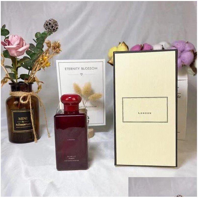 

Car Dvr Perfume Bottle Jo Malone London Per 100Ml Scarlet Cologne Intense Fragrance Red Long Lasting Good Smell Men Women Spray Parfum Dhqln