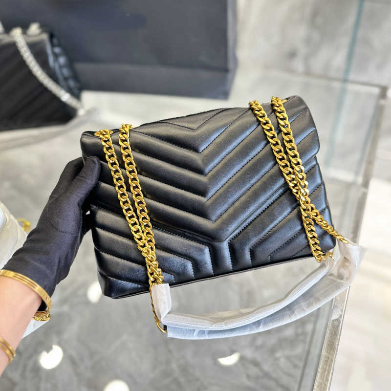 

NEW Chain Designer Bag Totes Y-type Messenger Bags Women Luxurys Handbag Women Cloud Tote Bag Stripe Leather Classic Shoulder Bags Purse 221210, Black 3--gold chain