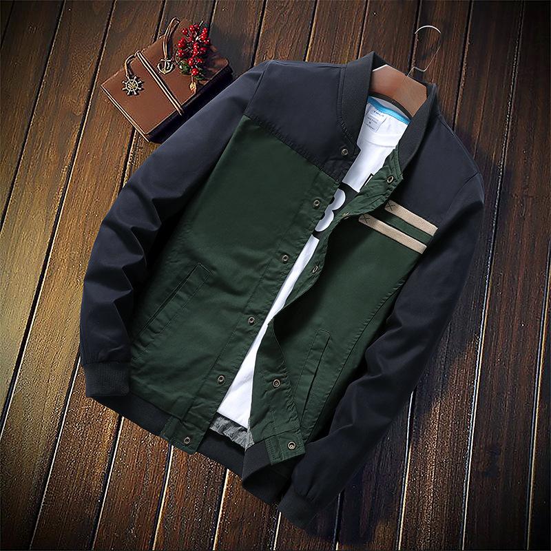 

Men's Jackets 4XL Autumn Military Coats Fashion Slim Casual Male Outerwear Baseball Uniform, Green