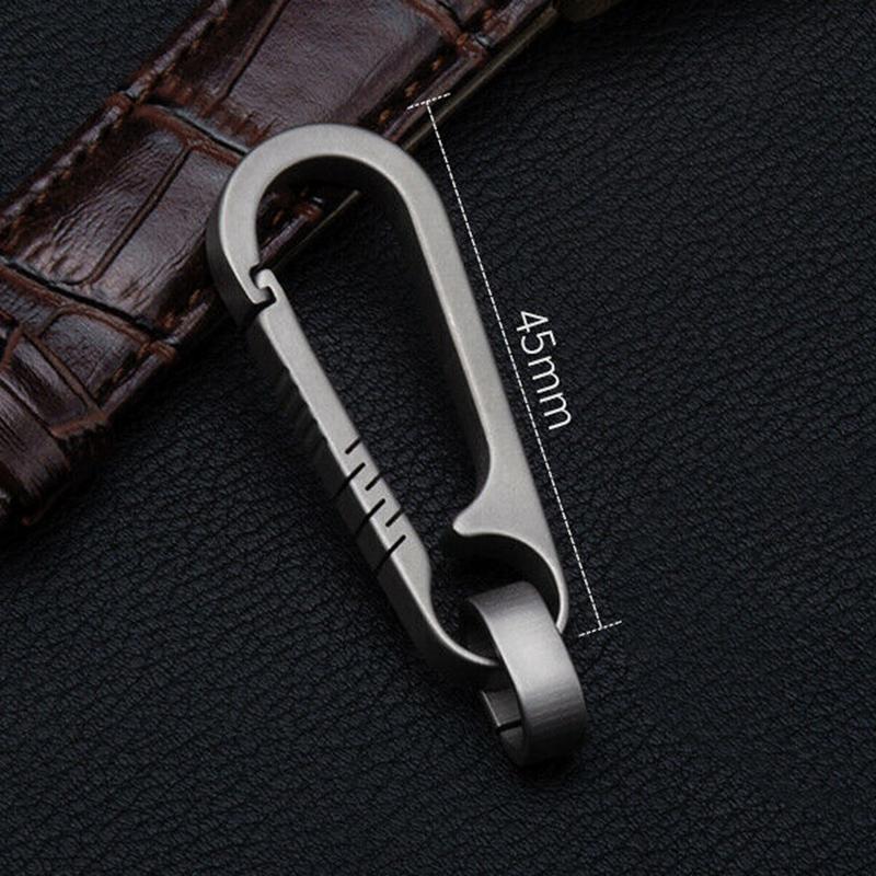 

Climbing Cords Slings And Webbing Men's Titanium Buckles 55mm Outdoor Tool Alloy Keychain Tiranium Buckle Key Ring Car Accessories