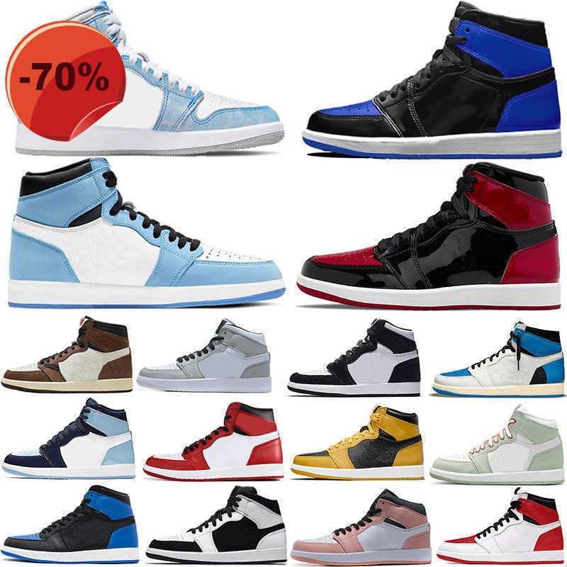

Sandals 2023 Sandals Jumpman 1 Basketball shoes University Blue 1S high OG Grey Fog Black White Shadow College Dark Forbidden UNC Gray Chicago Mens Womens, 11