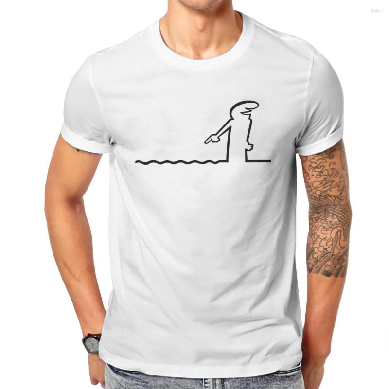 

Men's T Shirts Funny Cartoon La Linea The Line Cavandoli TShirts Pool Distinctive Men's Shirt Hipster Clothing Summer Casual Tee, Mingyao71180-white