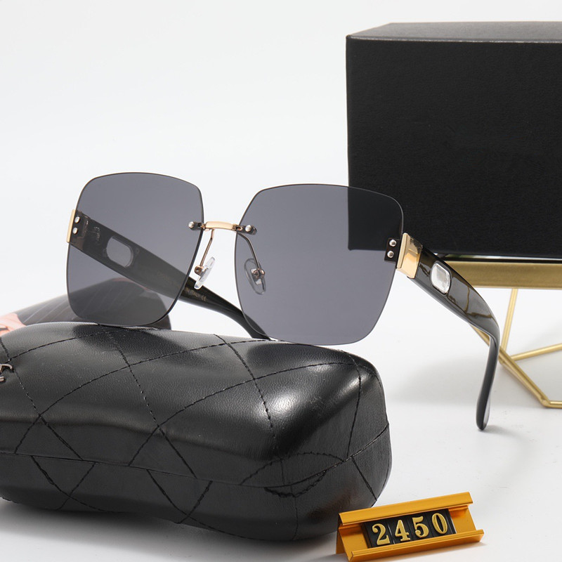 

High-quality fashion designer Rimless sunglasses Goggles Beach Sunglasses for men and women 7 colors