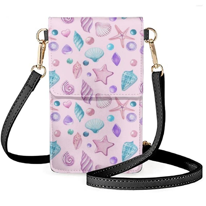 

Evening Bags FORUDESIGNS Shell Pearl Phone Shoulder Design Ladies Cosmetic Bag Messenger Satchel Starfish Pattern Travel Purses, Kbc1577d77