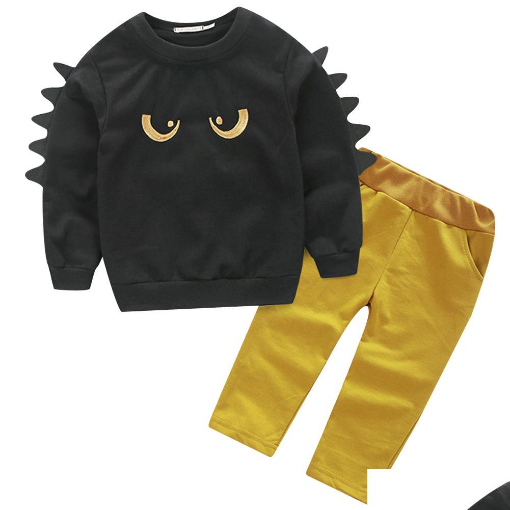 

Clothing Sets Baby Dinosaur Sweater Long Tshirt Boys Kids Abbigliamento Bambini Maglietta Del Manicotto Lungo Pantaloni Drop Deliver Dh8P9, Choose bellow color