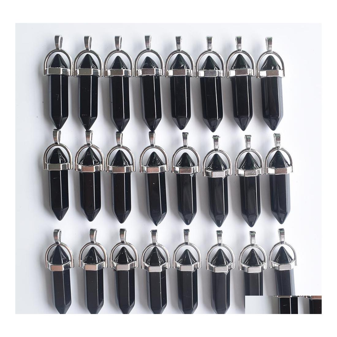 

Charms Black Hexagonal Pillar Glass Crystal Stone Pendants For Necklace Earrings Jewelry Making Carshop2006 Drop Delivery Findings C Dhdrn