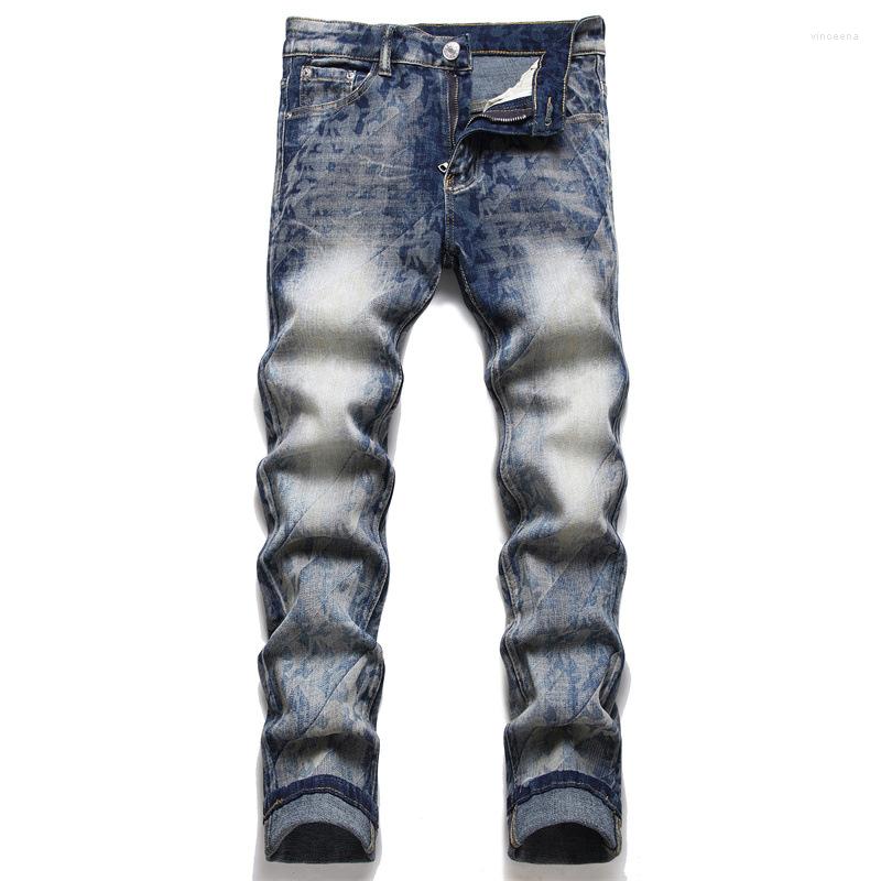 

Men's Jeans 2023 Clothing Mens Slim Straight Leg Men Stretch High Quality Light Blue Denim Casual Cotton Pants Jean Hombre, 3397