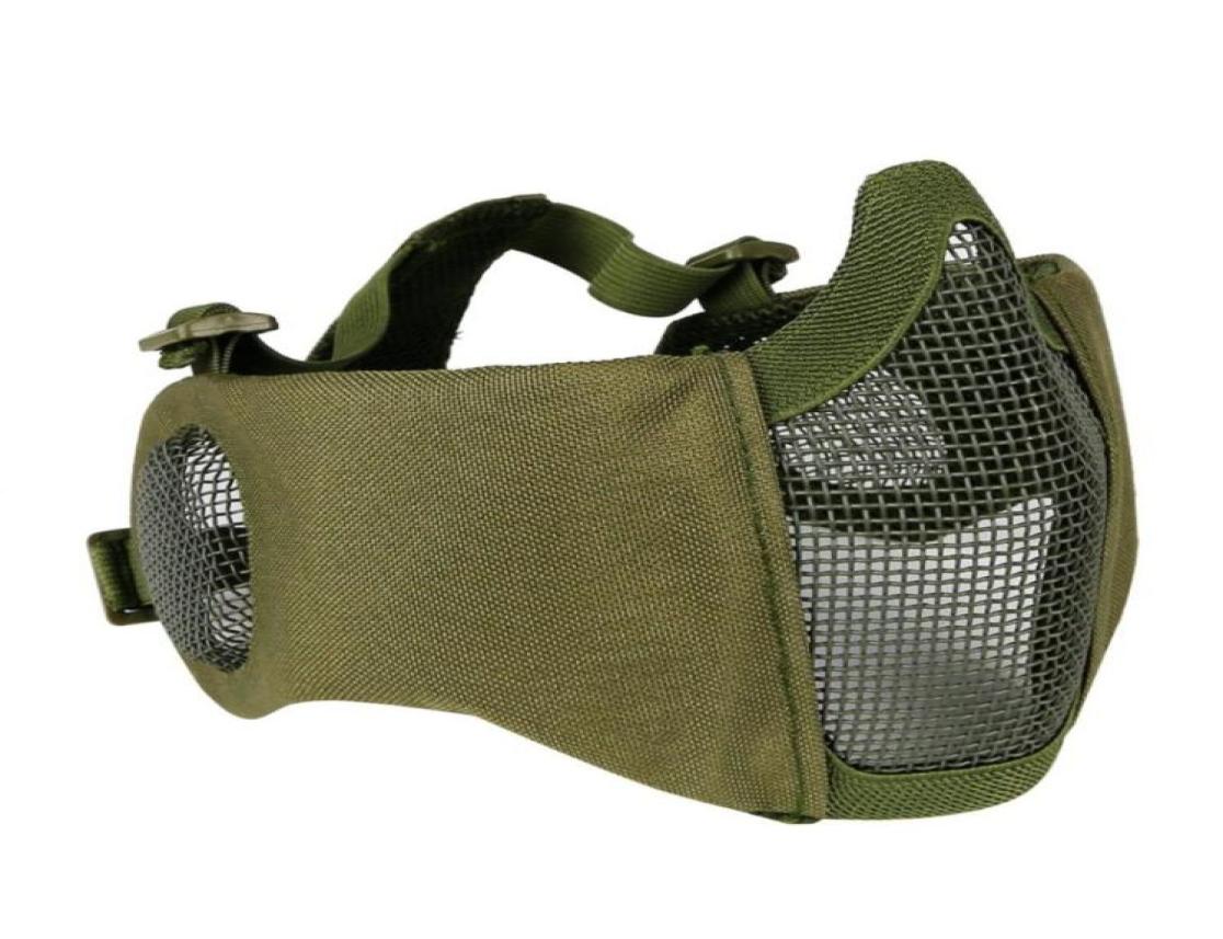 

Tactical Accessories Mask Half Lower Face Metal Steel Net The Field Elite Ear Protection Outdoor Cycling5518432