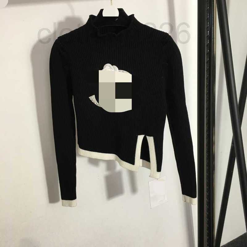 

designer Autumn Womens Sweater Long Sleeve Crew Neck White Beads shang NSKM