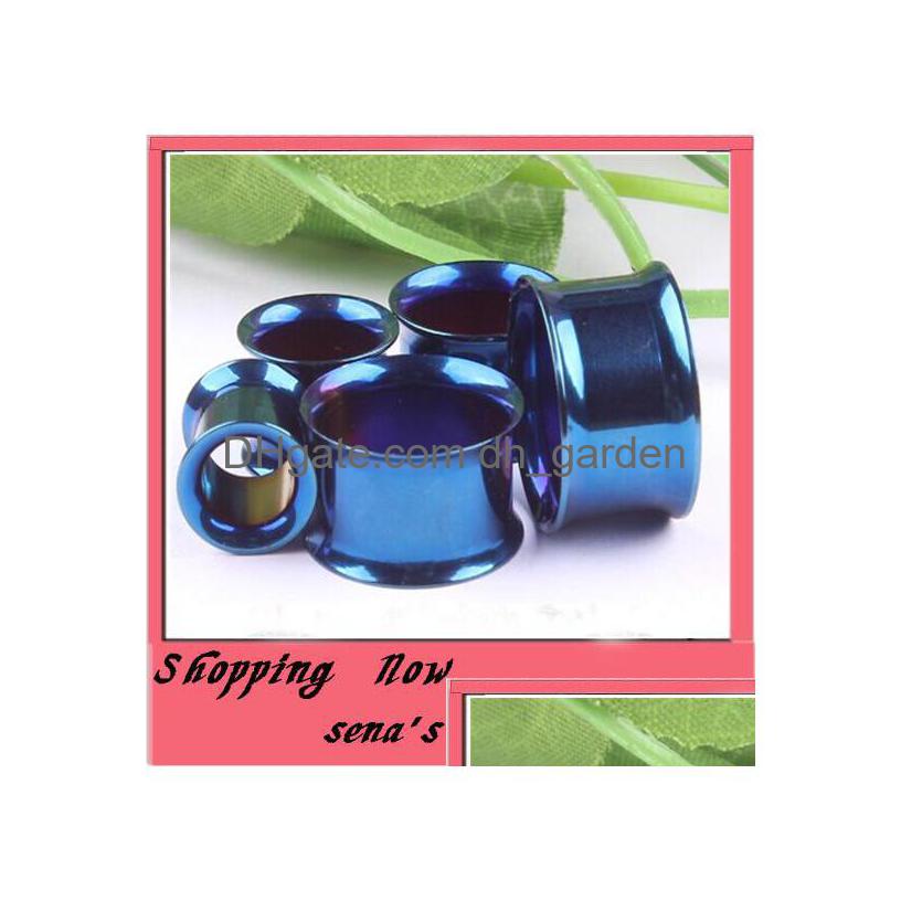 

Plugs Tunnels Mix 516Mm 70Pcs/Lot Double Flare Flesh Tunnel Stainless Steel Blue Ear Plug Piercing Body Jewelry Drop Delive Dhgarden Dhgt6