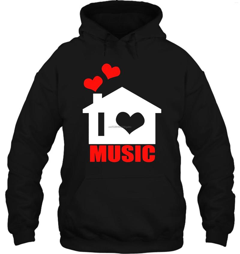 

Men's Hoodies Men Hoodie Funny Novelty I Love House Music Cool Women Streetwear, Men-black