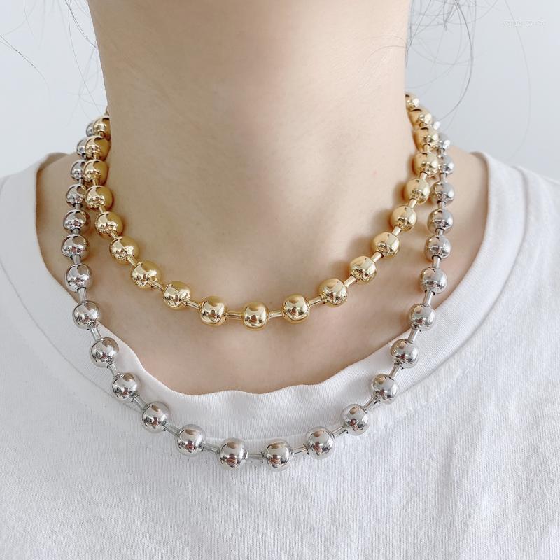 

Pendant Necklaces 5pcs/lot Hiphop Style Fashion Jewelry 8mm Beads Chain Necklace For Men Women