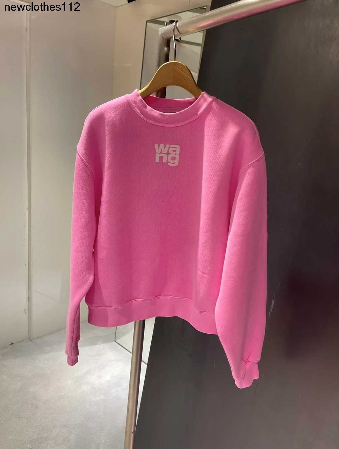 

new letter printing Alexander reducing pink sweater round neck thread wangs cloth long sleeve pullover loose top women, Graphite