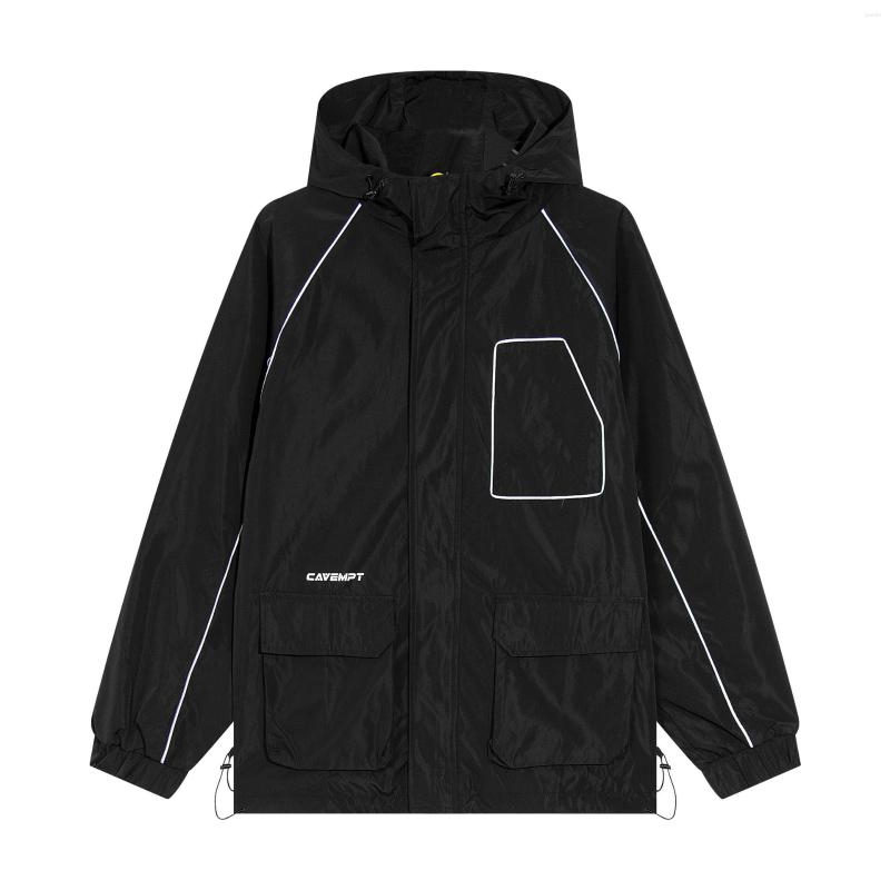 

Men' Jackets CAVEMPT C.E Coat Men Women 1:1 Reflective Strip Waterproof And Windproof Cav Epmt Storm Jacket, Black