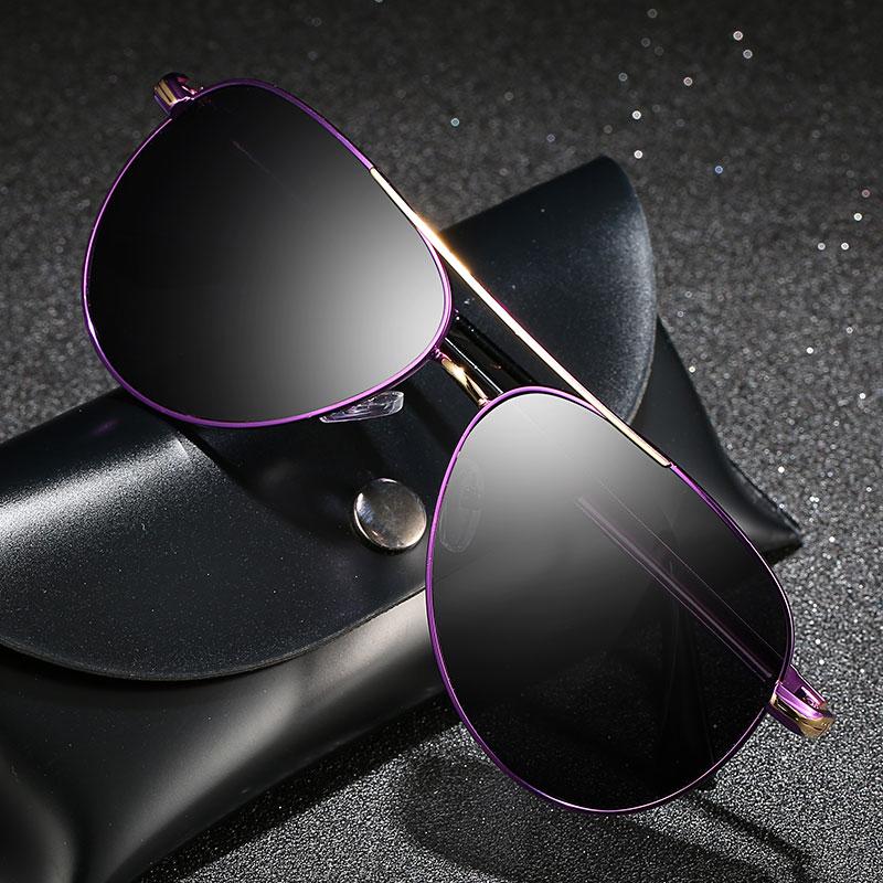 

Sunglasses Fashion Pilot Polaroid Sun Glasses Vintage Men Women Metal Frame Driving Polarized UV400 Round Pink Mirror Goggle