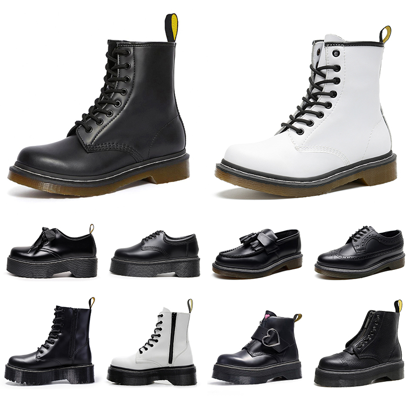 

designer dr martin boots shoes men women booties solid color black white fashion classic ankle short outdoor winter doc martens boot, #30