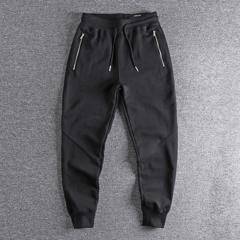 

Men' Pants 2023 Three Dimensional Cutting Simple Trend Legged Casual Men' High-density Terry Spring And Autumn Sports 757, Black