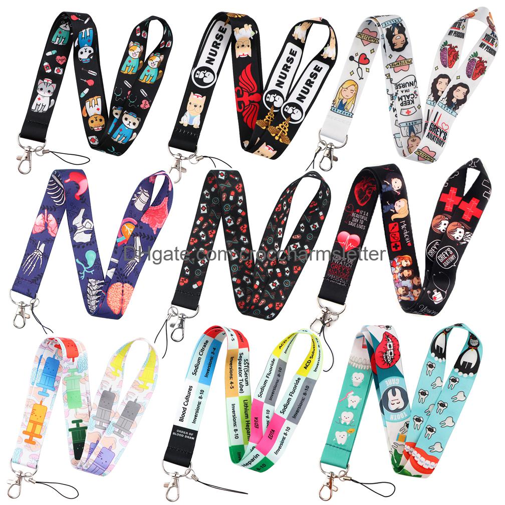 

Shoe Parts Accessories Lt728 Medical Doctor Nurse Neck Strap Keychain Badge Holder Id Card Pass Hang Rope Lariat Lanyard For Key Rin Smtgd