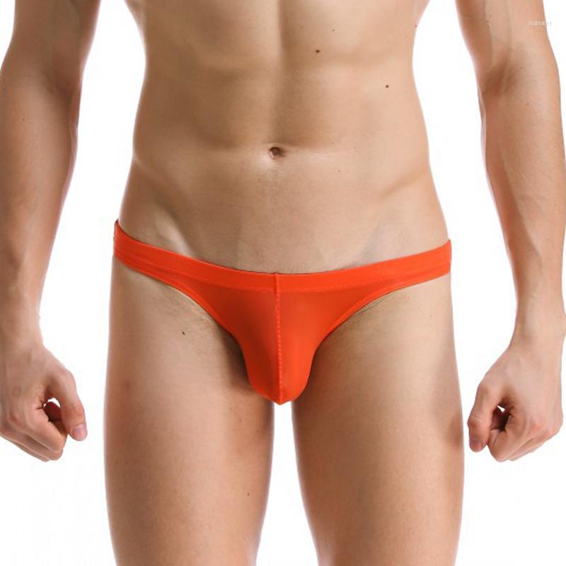 

Underpants Men Sexy Briefs Underwear Low Waist Ultra Thin Transparent Panties Gay Lightweight Fluorescent Color, Skin