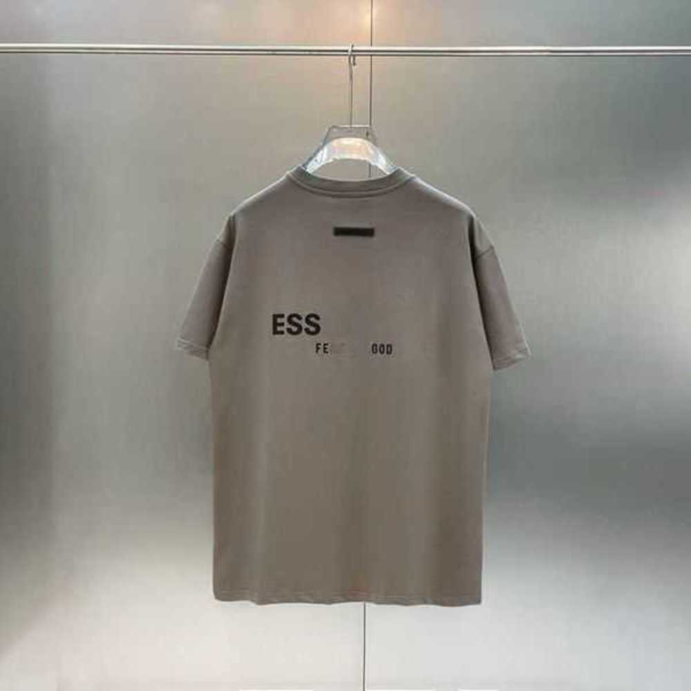 

Round Neck Casual Pullover Letter Print Short Sleeve Ess Cotton Sweatshirt Men Women Loose T-shirtg6o3, Black-usa size