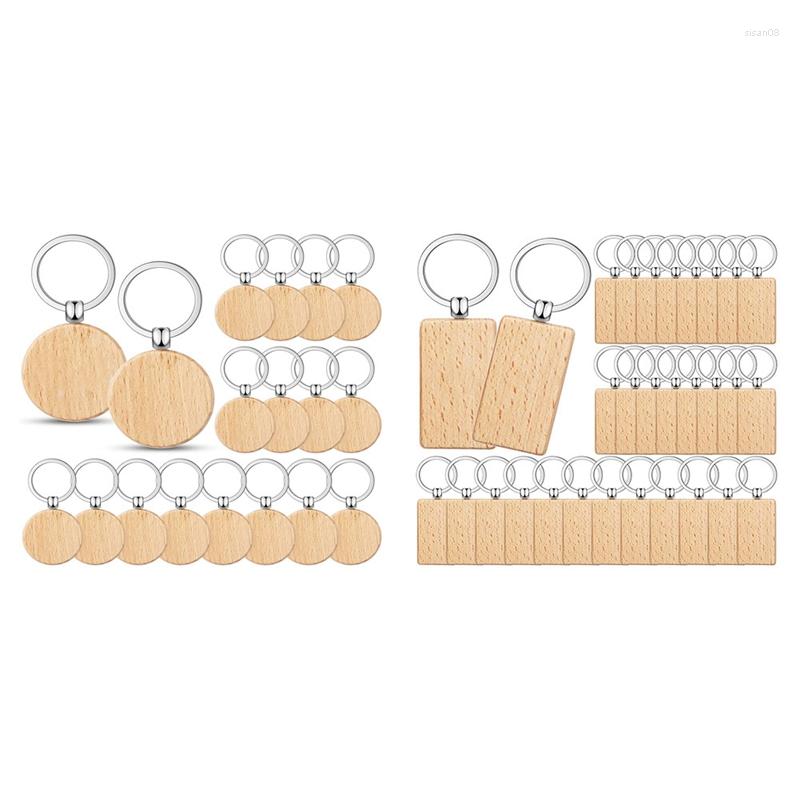 

Keychains 100 Pieces Round Wood Keychain Blanks Diy Wooden Unfinished Key Ring Tag B