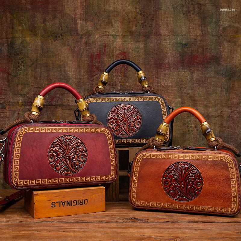 

Evening Bags Leather Restoring Ancient Ways European And American Style Portable Women's Handbags Shoulder