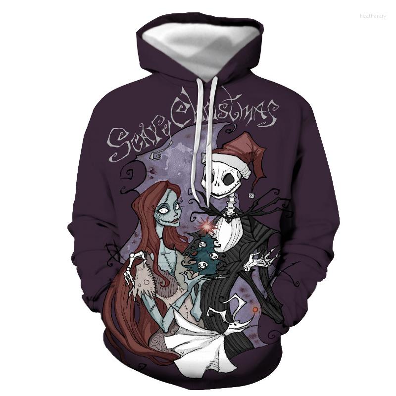

Men' Hoodies Autumn And Winter Ladies 3D Hoodie Casual Style Sweatshirt Skull Jack Print Halloween Street Clothing Brand Direct Sales, Wy-370