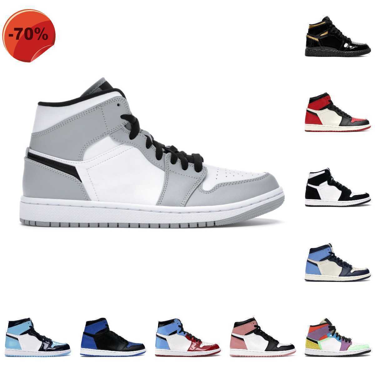 

Sandals 1 2023 New 1s OG High Basketball Shoes Pine Green Black Court Purple Royal Bred Toe Obsidian UNC Dark Mocha University Blue Smoke Grey Rust, # 23