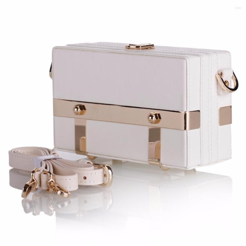 

Jewelry Pouches Fashion Storage Box Trinket Cards White Black Metal Bag PU Leather Strap Carrying Travel Case Luxury Cell Phone Shoulder