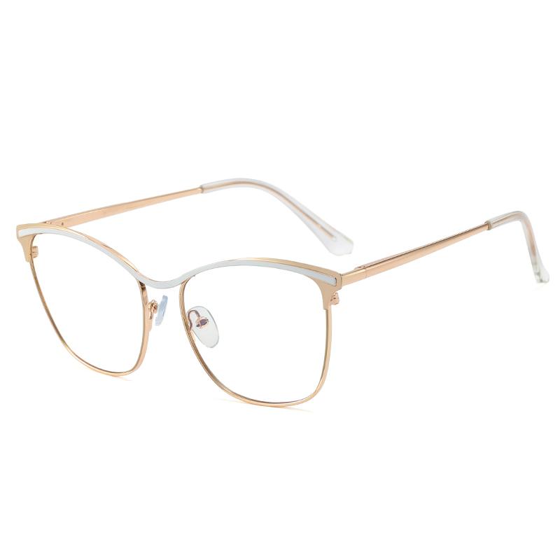 

Sunglasses NatuweCo Metal Glasses Anti Blue Light Eyeglasses For Female Double Colors Thin Alloy UV400 Protection Prescription EyewearSungla