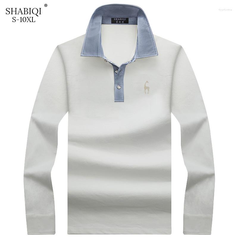 

Men' Polos SHABIQI Men Shirt Mens Long Sleeve Solid Shirts Camisa Casual Cotton  Multiple Colour Plus Size 6XL7XL8XL9XL10XL, Black
