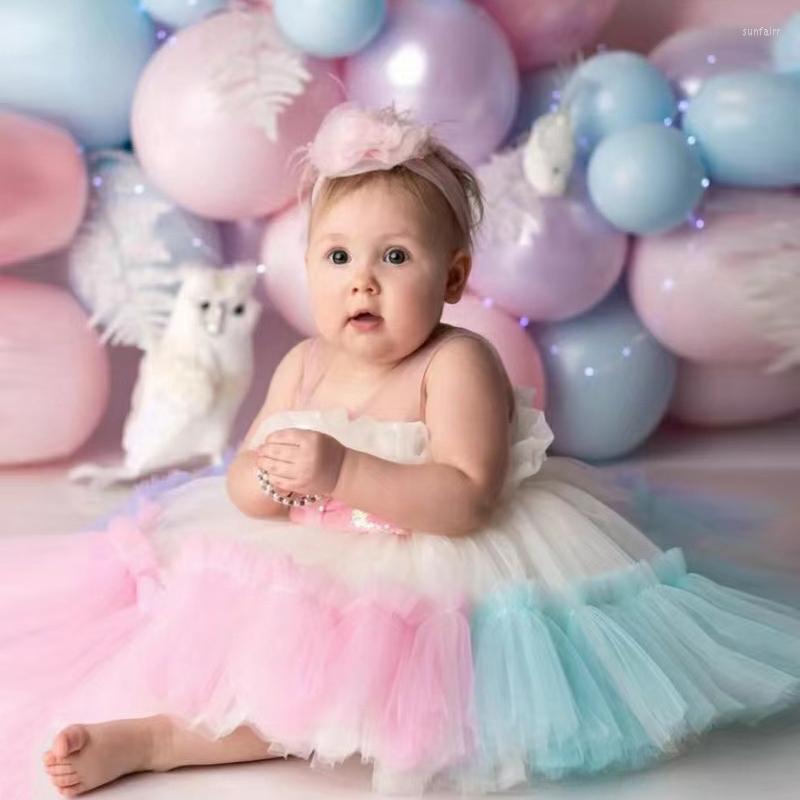 

Girl Dresses Baby 1 Year Birthday Party Dress For Kids Princess Bow Infant Christening Gown Toddler Evening Costume12 Months Vestidos, Watermelon red