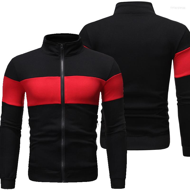 

Men' Hoodies Fashion Patchwork Stand Collar Fleece Sportswear Sweatshirt Male Hip Hop Sporting Tracksuits Hoody Men, Navy