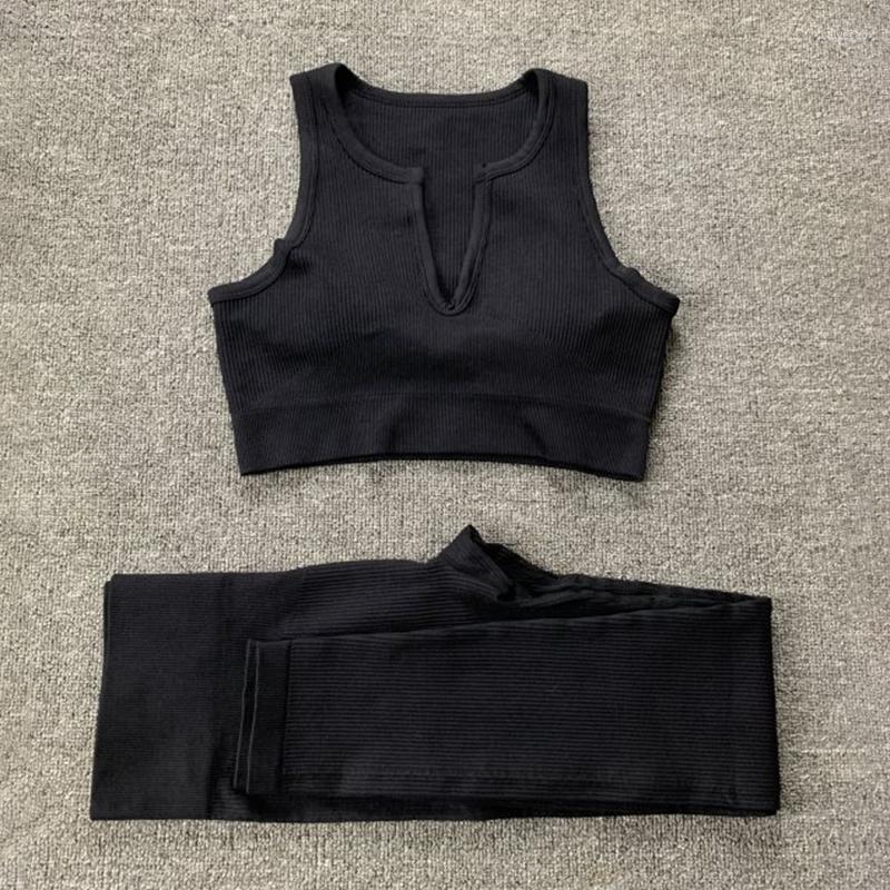

Active Sets 2Pcs Women Seamless Yoga Set Fitness Suit Gym Sports Bra High Waist Leggings Workout Sportswear Wear Running Clothes, Gray blue vbrapants