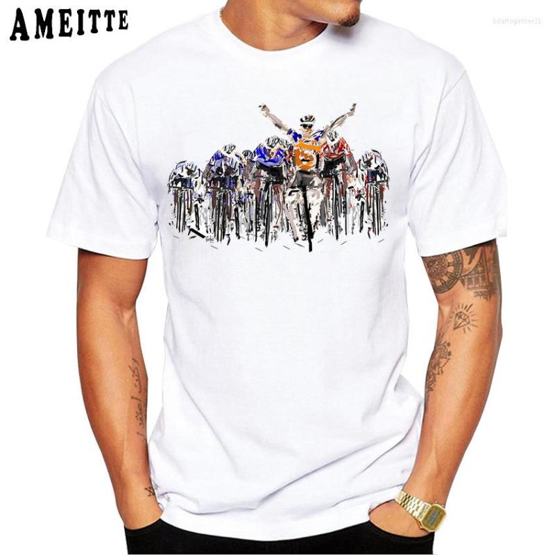 

Men's T Shirts Retro Rock Motivational Cycling Sprint Bicycle Art Print T-Shirt Summer Men Short Sleeve Bike Sport Boy Casual Tees Man Tops, Z13092